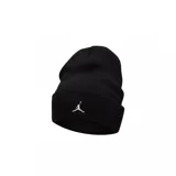 Gorro de lana negro con logo de Jordan bordado en blanco en el frente.