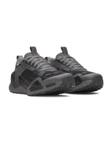 Championes de entrenamiento Under Armour modelo UA W Reign XT para mujer, en color gris oscuro con tecnología UA HOVR y UA TriBase.