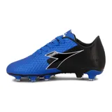 Championes de fútbol Diadora Striker II MD, color azul con detalles en negro y logo blanco.