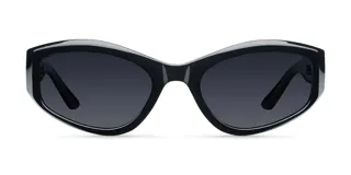 Lentes de sol negros envolventes con protección UV400 y lentes polarizadas alemanas con recubrimiento anti-scratch y superhydrophobic.
