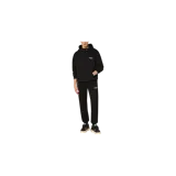 Hoodie oversized negro con capucha, bolsillo frontal tipo canguro, puños y dobladillo de canalé, con estampado del logo "REPRESENT OWNERS' CLUB" en contraste en el pecho.