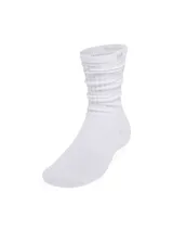 Medias de caña alta con diseño fruncido y tejido acanalado. Confeccionadas en una mezcla de algodón, poliéster y elastano, cuentan con amortiguación en puntera y talón, tecnología de control de olores y puntera sin costuras.