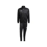 Conjunto deportivo Adidas Tiro 25 negro, compuesto por campera con cierre y pantalón largo.