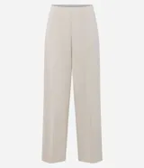 Pantalón de corte recto y cintura alta, confeccionado en una mezcla de poliéster, viscosa y elastano. Presenta una caída fluida y un acabado liso, ideal para un estilo sofisticado y cómodo.