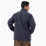 Buzo polar de microfleece con media cremallera, cuello alto y bolsillo frontal con cierre. Presenta paneles de contraste en nylon ripstop en la zona del pecho y detalles elásticos en puños y ruedo.