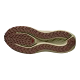 Championes Salomon DRX Defy Grvl de running y trail, en color beige y tostado, diseñados con tejido de malla transpirable, tecnología Active Chassis y suela con tacos para mayor tracción en superficies mixtas.