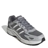 Championes deportivos Adidas modelo Eclyptix 2000, de diseño retro inspirado en los años 2000. Presentan una combinación de malla transpirable y revestimientos sintéticos en tonos grises, con las icónicas tres tiras laterales en blanco. Cuentan con entresuela Cloudfoam para mayor amortiguación y suela de goma resistente.