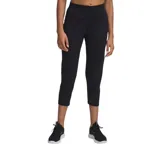 Calza deportiva Under Armour modelo Motion Crop de corte midi y color negro, con cintura elástica de tiro medio y diseño ajustado.