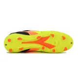 Championes de fútbol Diadora Futbol Cenit Md M, color amarillo flúor con detalles en negro y naranja.