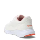 Championes de running Topper Wind 5, color blanco con detalles en beige, cordones rosados y suela con insertos en color naranja. Confeccionados con capellada de mesh transpirable y entresuela de EVA.