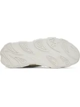 Championes de running Under Armour modelo Halo Runner, color blanco hueso. Presentan una parte superior de malla transpirable con ajuste dinámico y una entresuela de espuma reactiva HOVR+ con diseño estructurado para mayor estabilidad y retorno de energía.