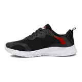 Championes deportivos Avia Jover para hombre, color gris oscuro con detalles en rojo y suela blanca.