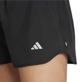 Shorts de running Adidas Run It color negro, de corte ajustado y cintura alta con cordón de ajuste. Confeccionados en tejido plano de poliéster reciclado con tecnología Aeroready y detalles reflectantes.