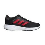 Championes Adidas Response Runner unisex, color negro con detalles en rojo y suela blanca.