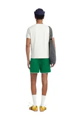 Bolso tipo shopper de la colección Benito Antonio x Zara, confeccionado en tejido con estampado a cuadros en tonos marrones y blancos. Cuenta con compartimento principal sin cierre, doble asa de mano y un pequeño bordado distintivo en la parte inferior.