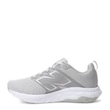 Championes de running New Balance modelo 460, color gris con detalles plateados y suela blanca. Presentan un diseño de malla transpirable con el logo N característico en los laterales.