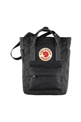 Mochila Fjallraven Kånken Totepack Mini color negro, convertible en bolso de mano.