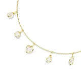 Collar dorado con colgantes de circonitas Swarovski de diferentes formas.