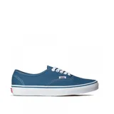 Zapatillas Vans Authentic color azul con suela blanca de goma.