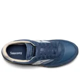 Championes Saucony Jazz 81, color azul con detalles en blanco y suela color crema.