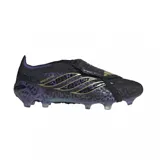 Championes de fútbol adidas Predator Elite FG Kaká, color negro con detalles en violeta y dorado, con diseño de estampado animal print y lengüeta rebatible con tira elástica.