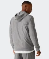 Hoodie negro de manga larga, con capucha y calce relajado, confeccionado en tejido ligero y suave.