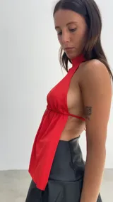 Top Brunette - rojo