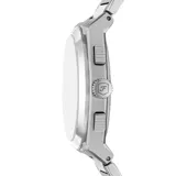 Reloj Fossil Everest con pulsera de acero plateado y esfera azul.