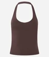 Blusa de frente única confeccionada en tejido punto roma, con escote redondo y espalda descubierta. Presenta un diseño ajustado al cuerpo, ideal para un look versátil y moderno.