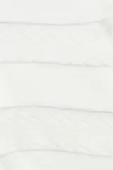 Pack de siete pares de soquetes blancos de punto fino con borde superior elástico.