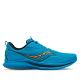 Championes Saucony Kinvara 13 color celeste con logo naranja, ideales para running.