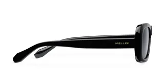Lentes de sol con montura rectangular de perfil ancho y diseño minimalista. Cuentan con lentes polarizadas de color negro y montura de material bio-based.