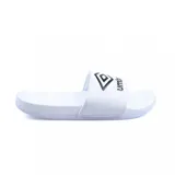 Ojotas tipo slide Umbro, color negro con el logo de la marca estampado en blanco en la banda superior. Poseen plantilla de espuma EVA para mayor amortiguación.