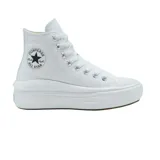 Championes Converse Chuck Taylor All Star Move High Top, color blanco, de caña alta y plataforma.