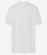 Remera color crema de algodón con cuello redondo y mangas cortas. Estampado frontal con imágenes del musical Wicked y texto en verde y rosa.