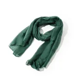 Pashmina rectangular de tejido ligero color verde petróleo.