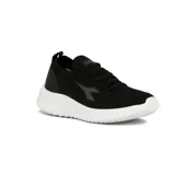 Championes Diadora Montelusa de hombre, color negro con detalles en gris y suela blanca.