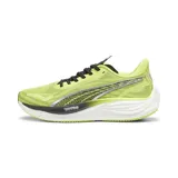 Championes Puma Velocity Nitro 3 Psych.Rush, color verde limón con detalles en negro y plateado.