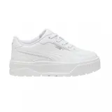Championes urbanos Puma Karmen II, color blanco con logo Puma en plateado.