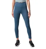 Calza deportiva Columbia modelo Boundless Trek Legging, color azul, de tiro alto y confeccionada en tejido hidroabsorbente con tecnología Omni-Wick™ y bolsillos laterales.