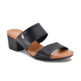 Sandalias zueco Usaflex Travel color piel, con capellada de cuero y tecnología Usa Care en el forro.