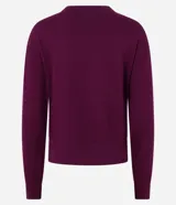 Suéter de punto color negro con cuello redondo, manga larga y puños acanalados. Presenta un corte boxy holgado y moderno.