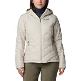 Campera con capucha Columbia Heavenly Hooded Jacket con tecnología Omni-Heat, color beige, diseño acolchado con costuras diagonales, cierre frontal completo y bolsillos laterales con cierre.