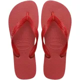 Ojotas Havaianas modelo Top, color fucsia, con diseño clásico de suela de goma texturizada y tiras anchas con el logo de la marca en relieve.