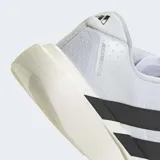 Championes de running Adidas Adizero Evo SL, color blanco con tres franjas negras en el lateral. Cuentan con entresuela Lightstrike Pro y suela Continental.