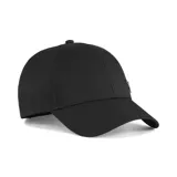Gorra Puma ESS Metal Cat BB, color negro, con logo metálico de Puma en el lateral.
