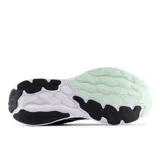 Championes de running New Balance 680 V8 para mujer, color negro con detalles en plateado, durazno y verde agua.