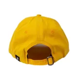 Gorra de visera curva marca Santa Cruz, color amarillo, con logo de la marca bordado en blanco en la parte frontal.