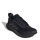 Championes de running Adidas Run Falcon 5, color negro. Presentan un diseño de malla textil y sintética con ajuste de cordones, plantilla OrthoLite y mediasuela Cloudfoam para mayor amortiguación. Cuentan con suela Adiwear resistente al desgaste.