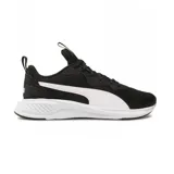 Championes Puma modelo Incinerate, color negro con detalles en blanco. Diseño deportivo con capellada de malla transpirable y suela de goma amortiguada.